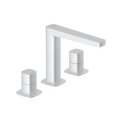 Смеситель для раковины/умывальника WasserKRAFT Saale, двухвентильный, неповоротный, керамический, длина излива 162 мм, латунь, цвет белый матовый Смеситель для раковины/умывальника WasserKRAFT Saale, двухвентильный, неповоротный, керамический, длина излива 162 мм, латунь, цвет белый матовый