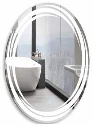 Зеркало Silver Мirrors Нормандия, 57х77 см, с LED/ЛЕД-подсветкой, овальное, выключатель сенсорный с функцией димера, для ванны