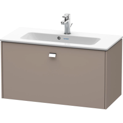 Тумба под раковину Duravit Brioso, 82х38,9х44,2 см, подвесная, 1 выдвижной ящик, ДСП, цвет: базальт/хром, шкафчик навесной, механизм доводчика, прямоугольная, правая/левая, в ванную комнату