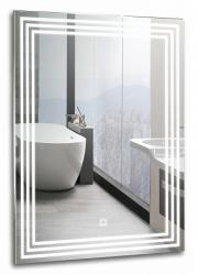 Зеркало Silver Мirrors Спарта, 60х80 см, с LED/ЛЕД-подсветкой, прямоугольное, выключатель сенсорный с функцией диммера, для ванны