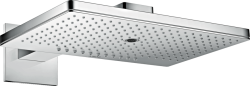 Верхний душ AXOR ShowerSolutions 460/300 3jet, с держателем, с квадратной розеткой, настенный монтаж, прямоугольный, с 3 режимами, размер 46,6х30 см, металлический, цвет: хром, для душа/ванной