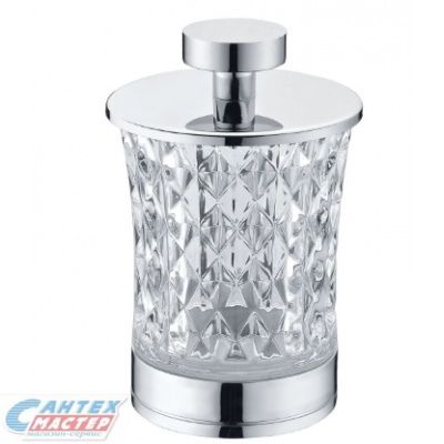 Диспенсер для ватных дисков Boheme Royal Crystal настольный хром 10216