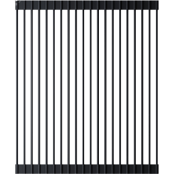 Ролл-мат Omoikiri ROLL-01-Silicone-BL для мойки, 425х350 мм, для кухонных моек, прямоугольный, нержавеющая сталь/силикон, цвет графит/черный, универсальный, устанавливается на крыло мойки/столешницу, для кухни