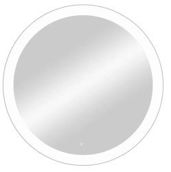 Зеркало Континент "Rinaldi Led", 77х77 см, с LED/ЛЕД-подсветкой (теплая подсветка), круглое, выключатель сенсорный, для ванны, навесное/подвесное/настенное