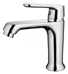 Смеситель для раковины/умывальника LEDEME однорычажный, неповоротный, длина излива 127 мм, латунь, цвет хром