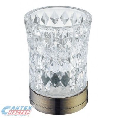 Стакан для зубных щеток Boheme Royal Crystal настольный бронза 10211