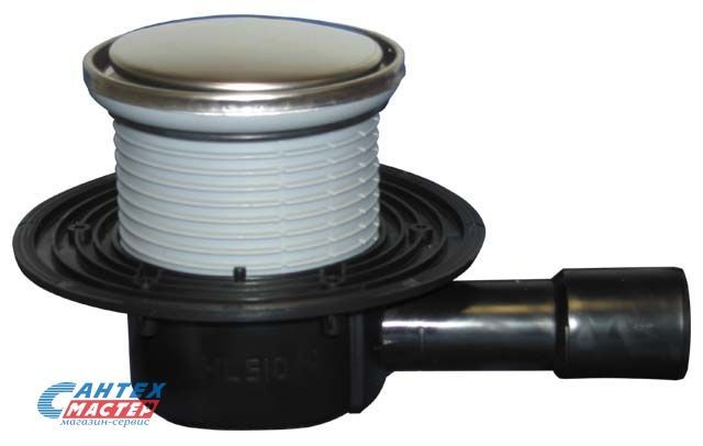 Трап Ду40/50 с круглой решёткой, с горизонтальным выпуском, HL 510NR