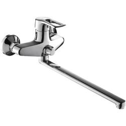 Смеситель для ванны/душа SHEVANIK настенный, однорычажный, поворотный, длина 400 мм, латунь, цвет хром