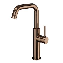 Смеситель для кухни/мойки WasserKRAFT A8597, с каналом для фильтрованной воды, однорычажный, поворотный, керамический, длина излива 191 мм, латунь/нержавеющая сталь, цвет розовое золото