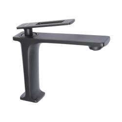 Смеситель для раковины/умывальника Accoona, однорычажный, неповоротный, керамический, длина излива 134 мм, латунь, цвет графит