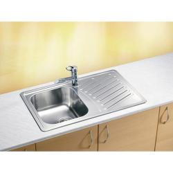 Мойка кухонная ALVEUS ELEGANT 30 COM 90 FI 81х51х19 см, слив 90, врезная/встраиваемая сверху, с крылом, нержавеющая сталь, прямоугольная, цвет нержавеющая сталь (SAT/LEI), без отверстия под смеситель