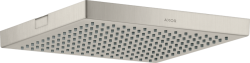 Верхний душ AXOR ShowerSolutions 300/300 1jet, потолочный/скрытый монтаж, квадратный, с 1 режимом, размер 30х30 см, металлический, цвет: под сталь, для душа/ванной