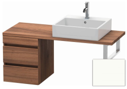 Тумба/шкафчик для консоли/столешницы Duravit DuraStyle под раковину 40х47,8х51,2 см, подвесная, ДСП, цвет: орех/белый матовый, 2 выдвижных ящика, прямоугольная