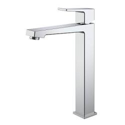 Смеситель для раковины/умывальника Splenka S01.15 высокий, однорычажный, неповоротный, фиксированный излив, длина 172 мм, высота 232 мм, латунь, цвет хром