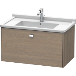 Тумба/шкафчик для консоли/столешницы Duravit Brioso под раковину 82х55х44,2 см, подвесная, ДСП, цвет: дуб терра/хром, 1 выдвижной ящик, прямоугольная