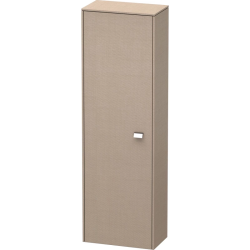 Пенал Duravit Brioso L, 42x24x133 см, подвесной, (левый), с дверцей, с полкой, со стеклянными полками, цвет: лен/хром, в ванную комнату