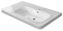 Раковина DURAVIT DuraStyle 80х48х17 см, подвесная, прямоугольная, санфарфор, с крылом, чаша справа, цвет белый, без отверстия под смеситель, слив/перелив, правая