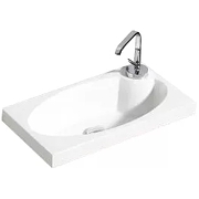 Раковина BelBagno Pietra Mini 46, 46х52х25,7 см, полувстраиваемая, прямоугольная, цвет белый, из искусственного мрамора, с отверстием под смеситель, без слив-перелива, умывальник