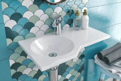 Раковина Excellent Be Spot, 60х34,5 см, подвесная, прямоугольная, санфаянс, цвет: белый, с отверстием под смеситель, без слив-перелива, умывальник
