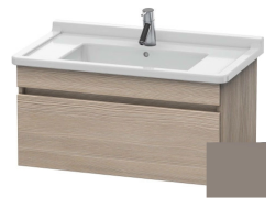 Тумба/шкафчик для консоли/столешницы Duravit DuraStyle под раковину 80х47,8х51,2 см, подвесная, ДСП, цвет: сосна серебристая/базальт, 1 выдвижной ящик, прямоугольная