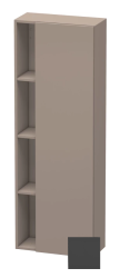Пенал Duravit DuraStyle, 50x24x140 см, подвесной, (правый), с дверцей, с закрытыми/открытыми полками, цвет: графит/базальт, в ванную комнату