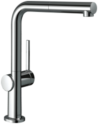 Смеситель для кухни/мойки Hansgrohe Talis M54, 270 1jet sBox, однорычажный, керамический, с поворотным/вытяжным изливом, длина 21,5 см, латунь, цвет хром