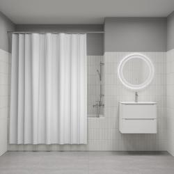 Шторка Iddis Decor полиэстер, цвет белый, 2000x1800 мм покрытие водоотталкивающее DL01P18i11