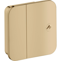 Вентиль Axor One запорный, скрытого монтажа, настенный, квадратный, латунь, цвет: полированная бронза, керамический, встраеваемый/встроенный, для ванны/душа