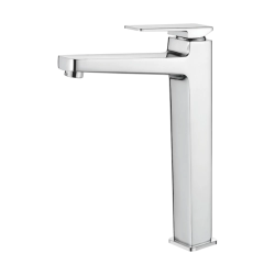 Смеситель для раковины/умывальника Accoona, однорычажный, неповоротный, керамический, высокий, длина излива 181 мм, латунь, цвет хром