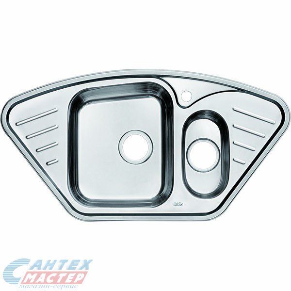 Мойка Iddis Strit S 96,5х50,5 угловая нержавеющая сталь полированная 1 1/2