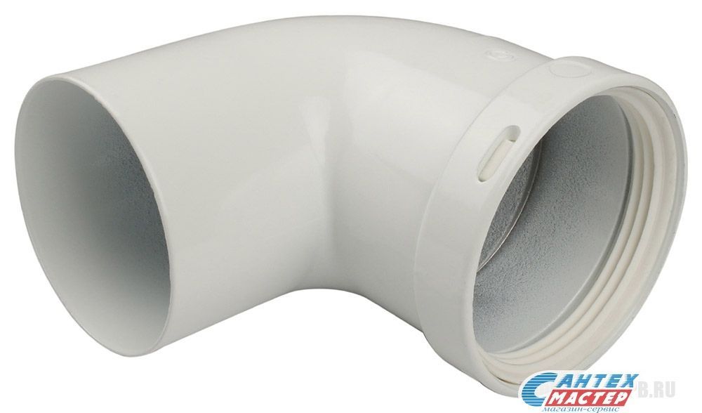 Элемент дымохода отвод 90° п/м STOUT Ø80 для воздухоподводящей трубы SCA-0080-000090