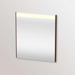 Зеркало Duravit Brioso, 62х70х3,5 см с LED/ЛЕД-подсветкой, прямоугольное, подвесное/настенное, цвет рамы: каштан темный, настенный выключатель, для ванной
