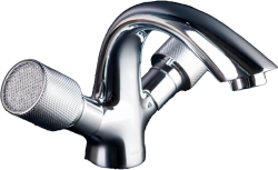 Смеситель для раковины/умывальника Boheme Royal Cristal Black, двухвентильный, неповоротный, керамический, длина излива 116 мм, латунь, цвет хром