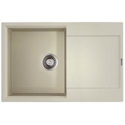 Мойка кухонная Omoikiri Daisen 78T-EV, 51х78 см, врезная, из искусственного гранита (Tetogranit), прямоугольная, цвет эверест, без отверстия под смеситель, с крылом, оборачиваемая, слив-перелив, врезная в столещницу, для кухни
