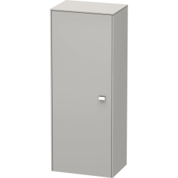 Пенал Duravit Brioso L, 52x36x133 см, подвесной, (левый), с дверцей, с полкой, со стеклянными полками, цвет: бетонно-серый/хром, в ванную комнату