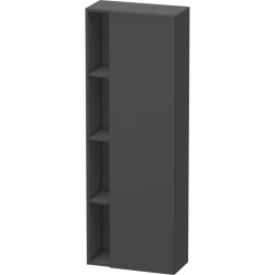 Пенал Duravit DuraStyle, 50x24x140 см, подвесной, (правый), с дверцей, с закрытыми/открытыми полками, цвет: графит матовый, в ванную комнату