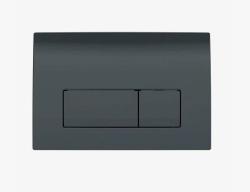 Кнопка смыва Geberit Delta50, прямоугольная, черный. пластик, клавиша управления для сливного бачка, инсталляции унитаза, двойная, механическая, панель, универсальная, размер 24,6х16,4х2,3 см