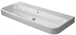 Раковина DURAVIT ME by Starck, 123х49х18 см, подвесная, прямоугольная, санфарфор, цвет белый, без отверстия под смеситель, слив/перелив