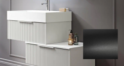 Тумба Cezares Premium, 90х45х27 см, подвесная, 1 выдвижной ящик, цвет черный матовый, шкафчик навесной, механизм доводчика, прямоугольная