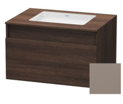 Тумба под раковину для консоли/столешницы Duravit DuraStyle 80х55х50 см, подвесная, ДСП, цвет: каштан темный/базальт, 1 выдвижной ящик, прямоугольная