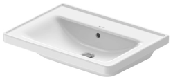 Раковина DURAVIT D-Neo WonderGliss 65х48х16,5 см, подвесная, прямоугольная, санфарфор, цвет белый, без отверстия под смеситель, антигрязевое покрытие, слив/перелив