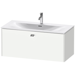 Тумба под раковину для консоли/столешницы Duravit Brioso 102х48х44,2 см, подвесная, ДСП, цвет: белый матовый/хром, 1 выдвижной ящик, прямоугольная