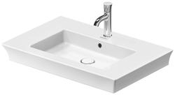 Раковина DURAVIT White Tulip WonderGliss 75х49х15,5 см, подвесная, прямоугольная, санфарфор, цвет белый, 1 отверстие под смеситель, антигрязевое покрытие, слив/перелив