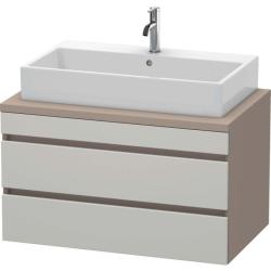 Тумба под раковину для консоли/столешницы Duravit DuraStyle 90х54,8х51,2 см, подвесная, ДСП, цвет: бетонно-серый/базальт, 2 выдвижных ящика, прямоугольная