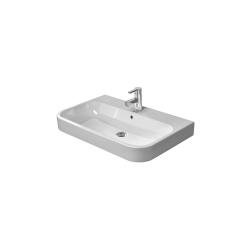 Раковина DURAVIT Happy D.2 80х50,5х17 см, подвесная, прямоугольная, санфарфор, цвет белый, с 1 отверстием под смеситель, слив/перелив