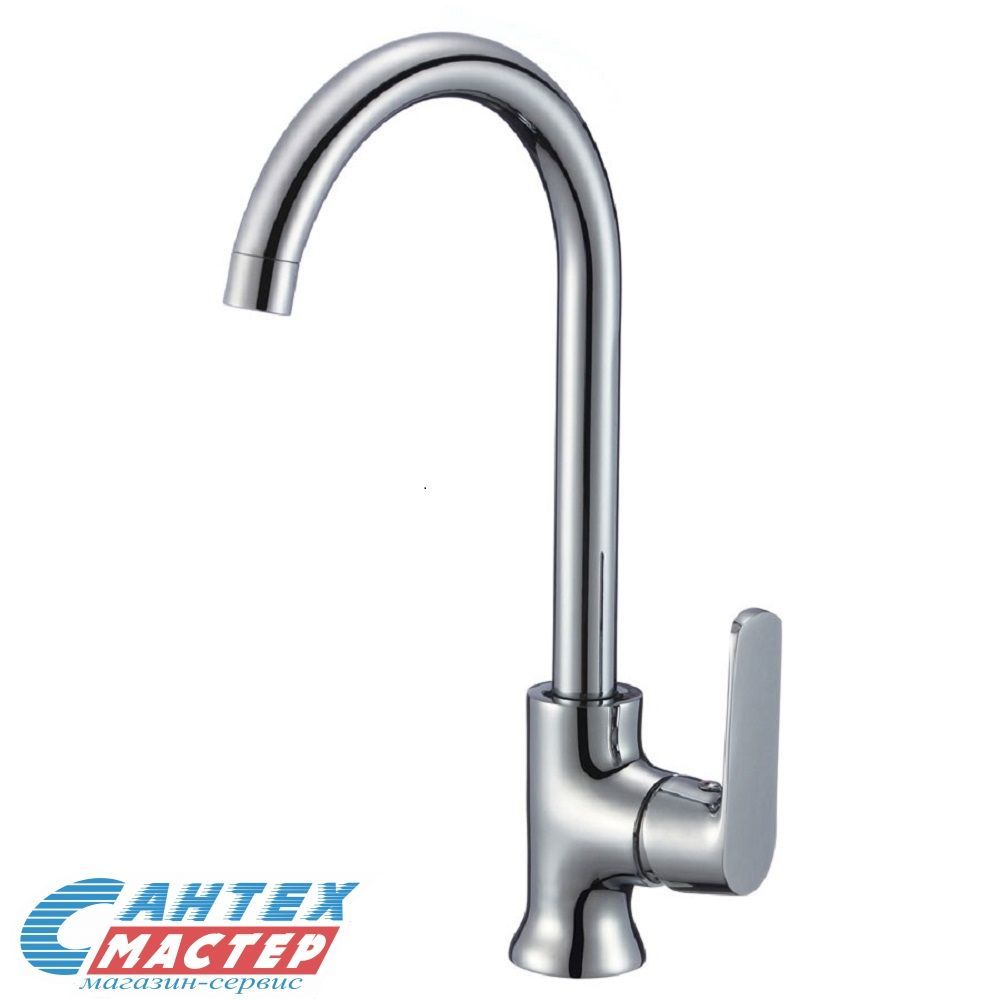 Смеситель для кухни/мойки Osgard Dalalven однорычажный, керамический, с поворотным изливом, длина 180 мм, латунь, цвет хром, кухонный, хромированный, вертикальный, кран, комплект, сантехника, водопроводные, размер, характеристики, высота