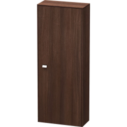 Пенал Duravit Brioso R, 52x24x133 см, подвесной, (правый), с дверцей, с полкой, со стеклянными полками, цвет: каштан темный/хром, в ванную комнату