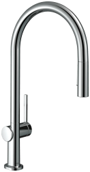 Смеситель для кухни/мойки Hansgrohe Talis M54, 210 2jet, однорычажный, керамический, с поворотным/вытяжным изливом, длина 22,3 см, латунь, цвет хром