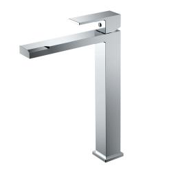 Смеситель для раковины/умывальника Knotlor Stable, высокий, однорычажный, неповоротный, керамический, длина излива 175 мм, латунь, цвет хром