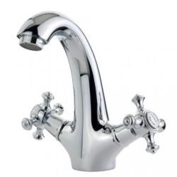 Смеситель для раковины Migliore Prestige, двухвентильный, неповоротный, длина 99 мм, керамический, латунь, цвет хром